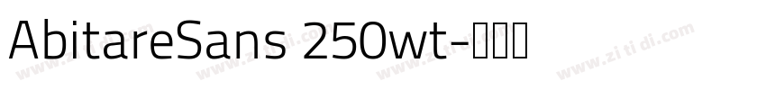 AbitareSans 250wt字体转换